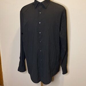 Alfani Slim Fit Button Down Dress shirt in Black (sz 17-17.5 34-35)